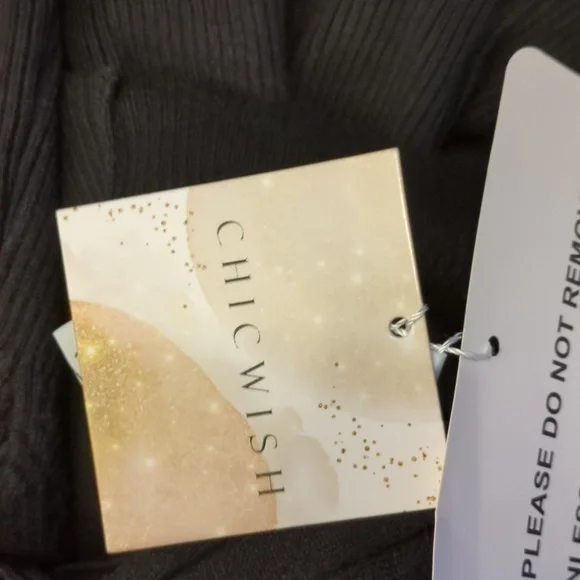 Chic Wish Black Sweater with Bow Detailsize Small - Picture 10 of 10